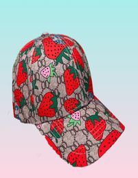 Baseball cap designers hats xury ball cap Strawberries designs sports style travel running wear hat temperament versatile caps Multiple6495934