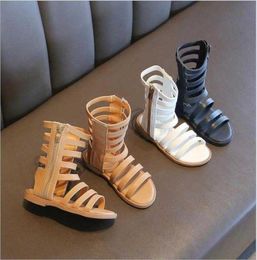 Roman Sandals Summer Kids Girl Hollow Open Toe Models High Help Sandals Nonslip Shoes 3 Colors74902026949240