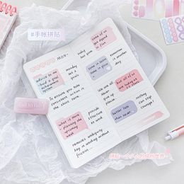 MINKYS New Candy Colour Index Memo Sticky Note Paper Learning Mark Key Index Sticker Handheld Memo Pad School Stationery supplies
