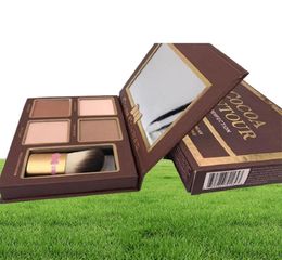 COCOA Contours Kit Highlighters Palette Nude Colour Cosmetics Face Concealer Makeup Chocolate Eyeshadow with Contour Brush4843401