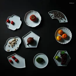 Tea Trays Tray Ceramic Pots And The Pot Of Dry-Bulb Disc Creative Large Fruit Dian Xin Pan Platter To Serve Food Dessert