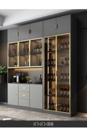Wooden Display Wine Cabinets Kitchen Storage Living Room Wall Wine Cabinets Racks Liquor Mueble Licorera bar Furniture