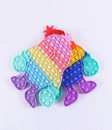 30CM Macaron rainbow cactus large big size push toys finger bubble puzzle christmas halloween gifts for kids streess relief poo-its board G877TL35100200