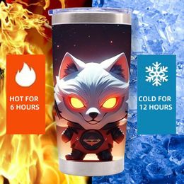 Tumblers 20OZ Space Wolf Design Stainless Steel Cup Inspiration Tight