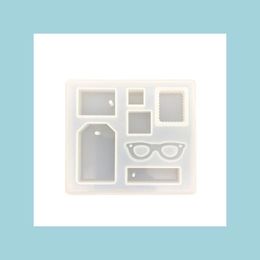 Moulds 7 Cavity Pendant Making Sile Mould Flexible Square Sunglasses Rec Different Shape Mods With Hanging Hole Diy Jewellery Dr Dhgarden Dhh8S