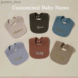 Bibs Burp Cloths Personalized Baby Gift Name Baby Feeding Drool Bib Burp Cloth For Newborn Baby Bib Girl Bibs For Boy Baby Bib Cotton Towel Infan Y240412