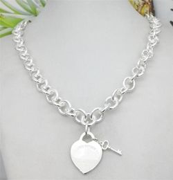 Pendant Necklaces INE 925 Sterling Silver Classic Charm Enamel Heart Necklace Luxury Original Brand Jewelry Holiday Gift 1 1 2211141837531