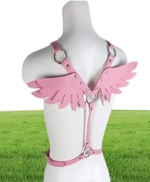 Belts Leather Harness Women Pink Waist Sword Belt Angel Wings Punk Gothic Clothes Rave Outfit Party Jewelry Gifts Kawaii Accessori8204214