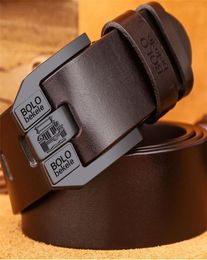 Cow Genuine Leather Luxury Strap Male Belts for Men Cowskin Fashion Classice Vintage Black Pin Buckle Waist Belt 2202248569648