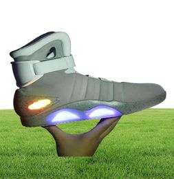 Back To The Future Shoes Cosplay Marty McFly Sneakers Shoes LED Light Glow Tenis Masculino Adulto Cosplay Shoes Rechargeable LJ2011975883