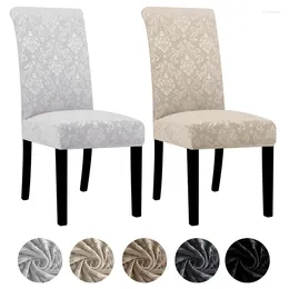 Chair Covers Velvet Fabric Stretch Jacquard Elastic Removable Soft Seat For Kitchen Dining Room El 1PC