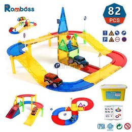 Decompression Toy Blocks Romboss Orbit Magnetic Childrens Toys Plastic Material Lightweight track Splicing Magnetic Kid Toy Childrens Birthday Gifts 240412