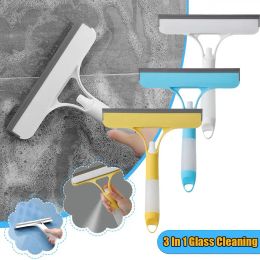 Double Sided Water Jet Shower Squeegee Glass Window Cleaning Accessories Rubber Wiper for Tiles Shower Doors Bathroom Mirrors