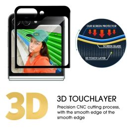 For Samsung Galaxy Z Flip 5 Flip5 Full Coverage Outer Screen Protector Tempered Glass Camera Lens Anti-scratch Protective Film