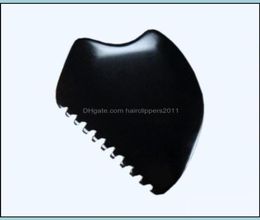 Mas Stones Rocks Health Beauty Big Gua Sha Facial Body Tools Guasha Scra Bian Scraper Tool Black Quqxs3337373