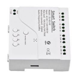 ZigBee Intelligent Switch RF Module 4 Channel DC7-32V / AC85-250V Jog Self-Locking WiFi Remote Control Relay Switch