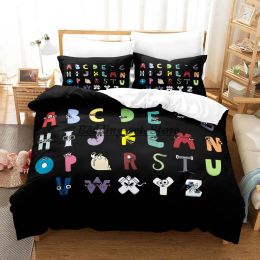 2023 Alphabet Lore Bedding Set Single Twin Full Queen King Size Bed Set Aldult Kid Bedroom Duvetcover Sets Anime Bed Sheet Set