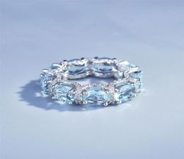 Fashion Jewelry Ring Microset full of diamonds Aquamarine Rings Galaxy Princess Lace Treasure Bracelet Colorful Treasure6205188