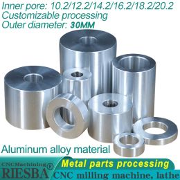 diameter 30 Aluminium Bushing Gasket M10 M12 M14 M16 M18 flat washer shaft sleeve bushing round hollow no thread standoff spacer