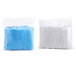 100pcsset Disposable Bouffant Caps Hair Head Cover Net For Eyelash Extension Spun Bonded Hair Salon Bathroom bbyhEa7260076