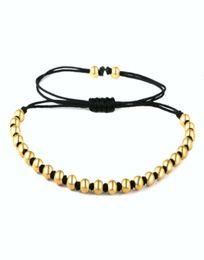 BC Anil Arjandas Pave Rose Gold 5mm Round Beads Braided Macrame Bracelet Luxury Bracelets Mens Womens New Style Accessories6397500