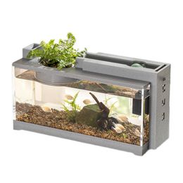 Creative Small Aquarium Fish Tank Kit Built-in Oxygen Bar USB Mute Philtre Multi-functional Office Desktop Home Ornaments
