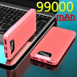 LED Display Power Bank Suitable For IPhone13 14 99000mAh USB Type C Portable Charger Travel Fast External Battery For Xiaomi Mi9