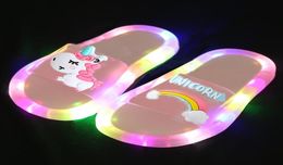 Girl Slippers Children LED Kids Slipper Baby Bathroom Sandals Shoes for Girls and Boys Light Up toddler9631566
