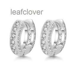 Earrings Designer For Women Iced Out Hoop Cubic Zirconia Huggie Cartilage Cuff Hypoallergenic Luxury Fashion Round for Men Jewellery gift