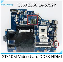 Motherboard NIWE2 LA5752P Main Board For Lenovo G560 Z560 Laptop Motherboard with GT310M Video Card HM55 DDR3 HDMI 100% test work
