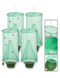 DHL The Ranch Fly Trapper Reusable Pest Bug Reusable Hanging Fly Catcher Killer Cage Mosquito Zapper Cage Net Trap2190243