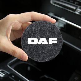 7cm wide and 2cm thick Round Felt Coaster Protector Pad Heat Resistant Cup Mat for DAF 106xf 105 cf85 Truck lf van accessories