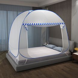 High-quality Home Big Space Install-free Yurt Mosquito Net Student Encrypted Mesh Zip Mosquito Net 1.2 1.5 1.8M Double Bed Tent