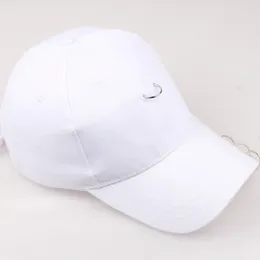 Berets Unisex Fashion Hoop Safety Pin Ring Curved Hat Men Baseball Cap Sport Women Visors