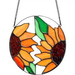 Decorative Figurines Acrylic Creative Pendant Sunflower Home Decor Colorful Window Girl