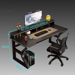 Modern Metal Computer Desks Home Desktop Office Desk and Chair Set Office Furniture Simple Student Writing Desk New Gaming Table
