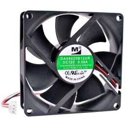 Cooling DA08025B12UR 8cm 8025 80x80x25mm 80mm fan DC12V 0.50A doubleball highvolume cooling fan for chassis server inverter