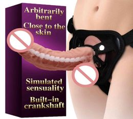 Massage Huge Real Penis Wearable Strap On Harness Dildo Panties for Woman Lesbian Wear masturbator Sex Bondage Belt8170793