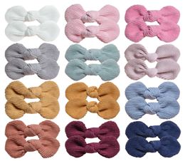 Corduroy Knot Bow Baby Hair Clip Handmade Barrettes Hair Ornaments for School Girls2054161