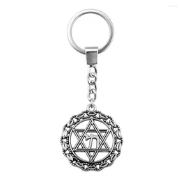 Keychains 1pcs Star Of David Rings Diy Accessories Vintage Jewellery In Ring Size 30mm