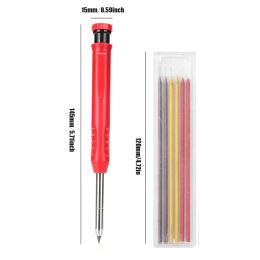 Deep Hole Mechanical Pencil Kit Built-in Sharpener Mechanical Pencil Marking Tool Ergonomic for Woodworking Architect