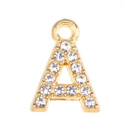 10Pcs/Set 26pcs A-Z Diy Letter Charms Inital Name Alloy Little Pendant For Women's Earrings Bracelet Necklace Making Finding