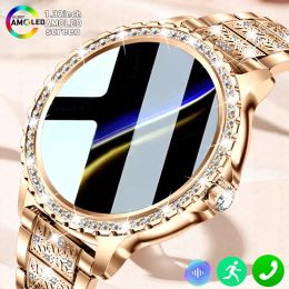 Watches AMOLED Screen Smart Watch Heart Rate Blood Oxygen Fashion Ladies Bracelet 2023 Bluetooth Call Smartwatch Womoen For Android IOS