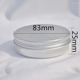 Storage Bottles 50pcs 100g Aluminium Round Empty Canning Jar / Tin /Containers Travel Cosmetics Ccontainer Face Cream Screw Cap