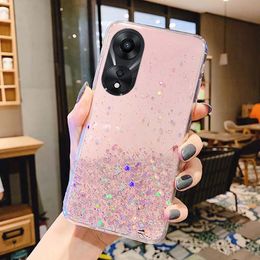Ready Stock Phone Case for OPPO A78 4G 5G Glitter Star Soft TPU Silicone Transparent Back Cover