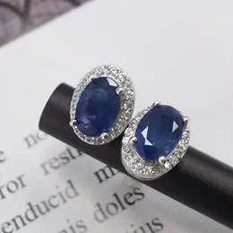 Stud Earrings Botoho S925 Sterling Silver Plated Platinum Inlaid Sapphire For Women Christmas Year Gift