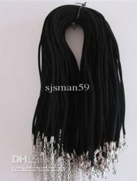 100Pcs Velvet Necklace Cord With Clasp 45cm5cm chain Necklace String Necklace Rope5022655