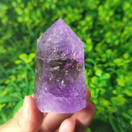 Decorative Figurines Natural Crystals Amethyst Tower Energy Reiki Stone Home Decorated High Quality Stones Sphere