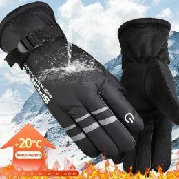 Winter Skiing Gloves for Women Men Cycling Fleece Waterproof Thick Snowflak Motorcycle Warm Windproof Snow Gloves Outdoor
