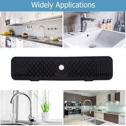 Adjustable Water Splash Catcher Mat Portable Sink Countertop Protector Thickened Splash Proof for Bathroom Kitchen